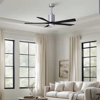 Patricia-5 60" Ceiling Fan in Brushed Nickel