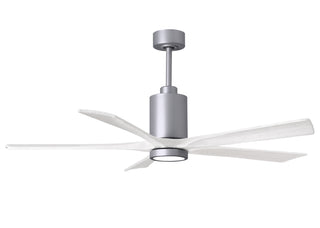 Matthews Fan Company - PA5-BN-MWH-60 - 60" Ceiling Fan - Patricia-5 - Brushed Nickel