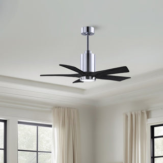 Patricia-5 42" Ceiling Fan in Polished Chrome