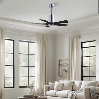 Patricia-5 42" Ceiling Fan in Polished Chrome