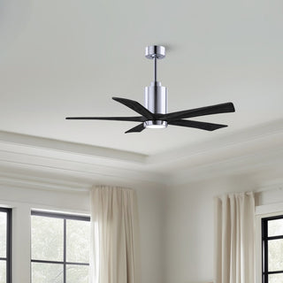 Patricia-5 52" Ceiling Fan in Polished Chrome