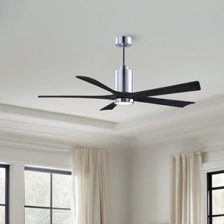 Patricia-5 60" Ceiling Fan in Polished Chrome