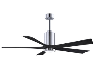 Matthews Fan Company - PA5-CR-BK-60 - 60" Ceiling Fan - Patricia-5 - Polished Chrome