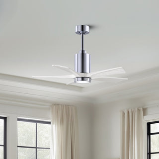 Patricia-5 42" Ceiling Fan in Polished Chrome