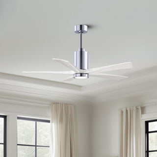 Patricia-5 52" Ceiling Fan in Polished Chrome
