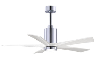 Matthews Fan Company - PA5-CR-MWH-52 - 52" Ceiling Fan - Patricia-5 - Polished Chrome
