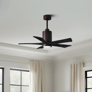 Patricia-5 42" Ceiling Fan in Textured Bronze