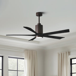 Patricia-5 60" Ceiling Fan in Textured Bronze