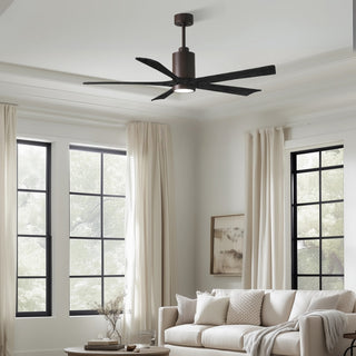 Patricia-5 60" Ceiling Fan in Textured Bronze