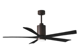 Matthews Fan Company - PA5-TB-BK-60 - 60" Ceiling Fan - Patricia-5 - Textured Bronze
