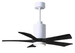 Matthews Fan Company - PA5-WH-BK-42 - 42" Ceiling Fan - Patricia-5 - Gloss White