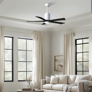 Patricia-5 52" Ceiling Fan in Gloss White