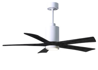Matthews Fan Company - PA5-WH-BK-52 - 52" Ceiling Fan - Patricia-5 - Gloss White
