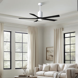 Patricia-5 60" Ceiling Fan in Gloss White