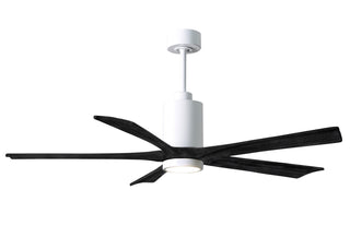Matthews Fan Company - PA5-WH-BK-60 - 60" Ceiling Fan - Patricia-5 - Gloss White
