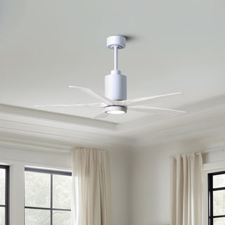 Patricia-5 52" Ceiling Fan in Gloss White