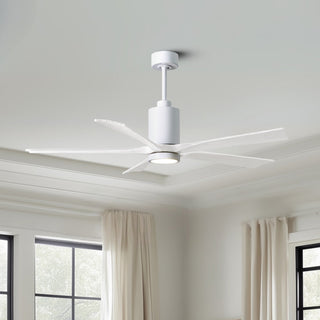 Patricia-5 60" Ceiling Fan in Gloss White