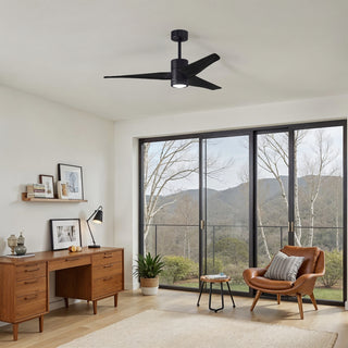 Super Janet 52" Ceiling Fan in Matte Black