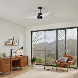 Super Janet 60" Ceiling Fan in Matte Black