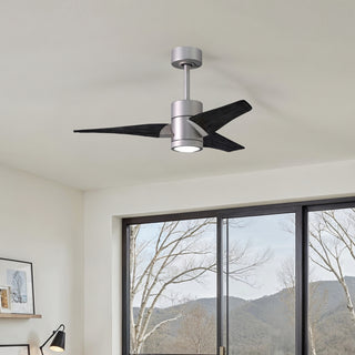 Super Janet 42" Ceiling Fan in Brushed Nickel