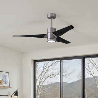Super Janet 52" Ceiling Fan in Brushed Nickel