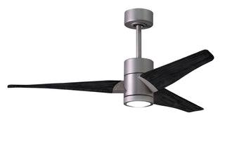 Matthews Fan Company - SJ-BN-BK-52 - 52" Ceiling Fan - Super Janet - Brushed Nickel