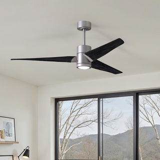 Super Janet 60" Ceiling Fan in Brushed Nickel