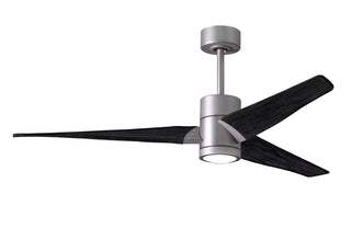 Matthews Fan Company - SJ-BN-BK-60 - 60" Ceiling Fan - Super Janet - Brushed Nickel