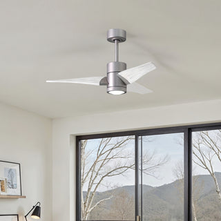 Super Janet 42" Ceiling Fan in Brushed Nickel