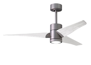 Matthews Fan Company - SJ-BN-MWH-52 - 52" Ceiling Fan - Super Janet - Brushed Nickel