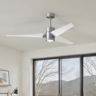 Super Janet 60" Ceiling Fan in Brushed Nickel