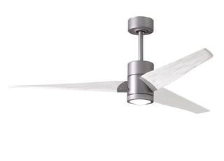 Matthews Fan Company - SJ-BN-MWH-60 - 60" Ceiling Fan - Super Janet - Brushed Nickel