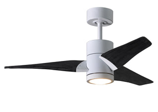 Matthews Fan Company - SJ-WH-BK-42 - 42" Ceiling Fan - Super Janet - Gloss White