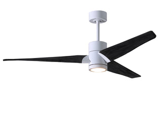 Matthews Fan Company - SJ-WH-BK-52 - 52" Ceiling Fan - Super Janet - Gloss White