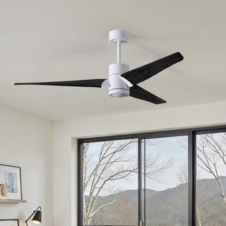 Super Janet 60" Ceiling Fan in Gloss White