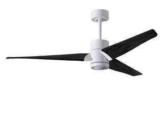 Matthews Fan Company - SJ-WH-BK-60 - 60" Ceiling Fan - Super Janet - Gloss White