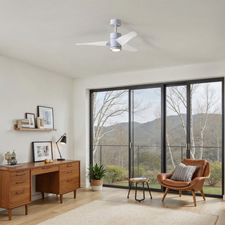Super Janet 42" Ceiling Fan in Gloss White