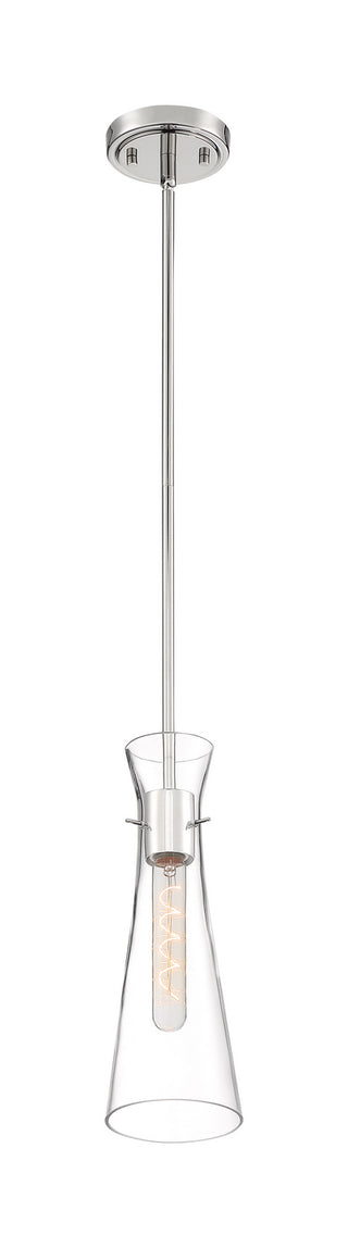 Bahari One Light Mini Pendant in Polished Nickel