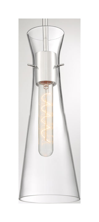 Bahari One Light Mini Pendant in Polished Nickel