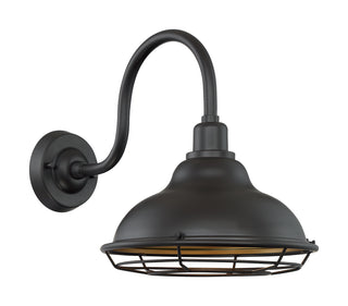 Newbridge One Light Outdoor Wall Mount in Dark Bronze / Gold