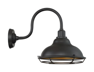 Newbridge One Light Outdoor Wall Mount in Dark Bronze / Gold