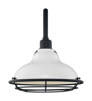 Newbridge One Light Outdoor Wall Mount in Gloss White / Textured Black