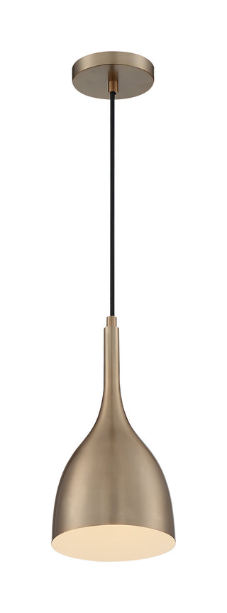 Bellcap One Light Pendant in Burnished Brass