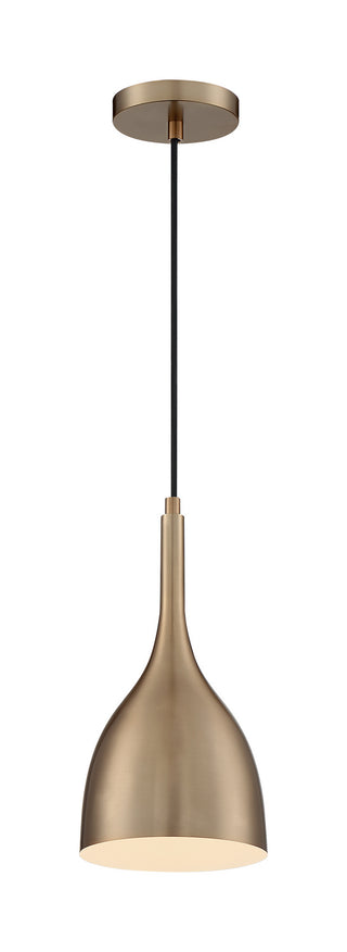 Bellcap One Light Pendant in Burnished Brass