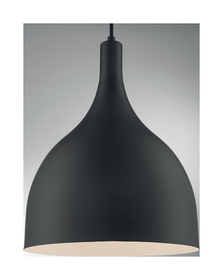 Bellcap One Light Pendant in Matte Black