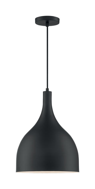Bellcap One Light Pendant in Matte Black