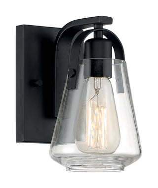 Skybridge One Light Vanity in Matte Black