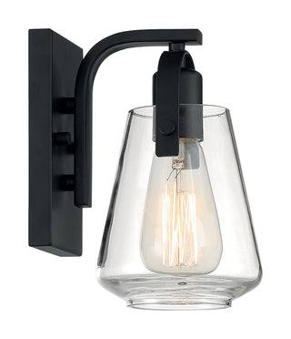 Skybridge One Light Vanity in Matte Black