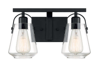 Skybridge Two Light Vanity in Matte Black