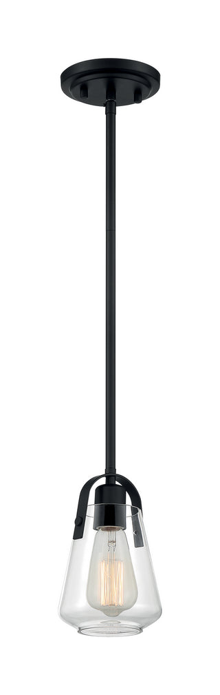 Skybridge One Light Mini Pendant in Matte Black